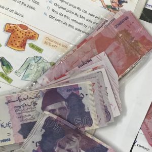 Finding percentage with fake money